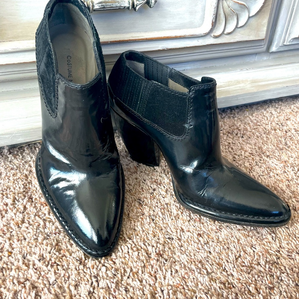 Costume National patent leather booties